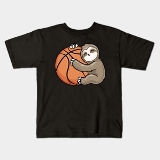 Sloth Basketball player Kids T-Shirt